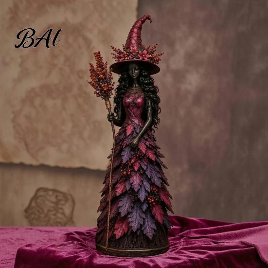 Cadouri Tematice Vrăjitoare Sezoniere Figurină de Toamnă, Statuie de Halloween, Decor de Masă de Toamnă, Decorare Raft Statuete Colecționabile pentru Șemineu