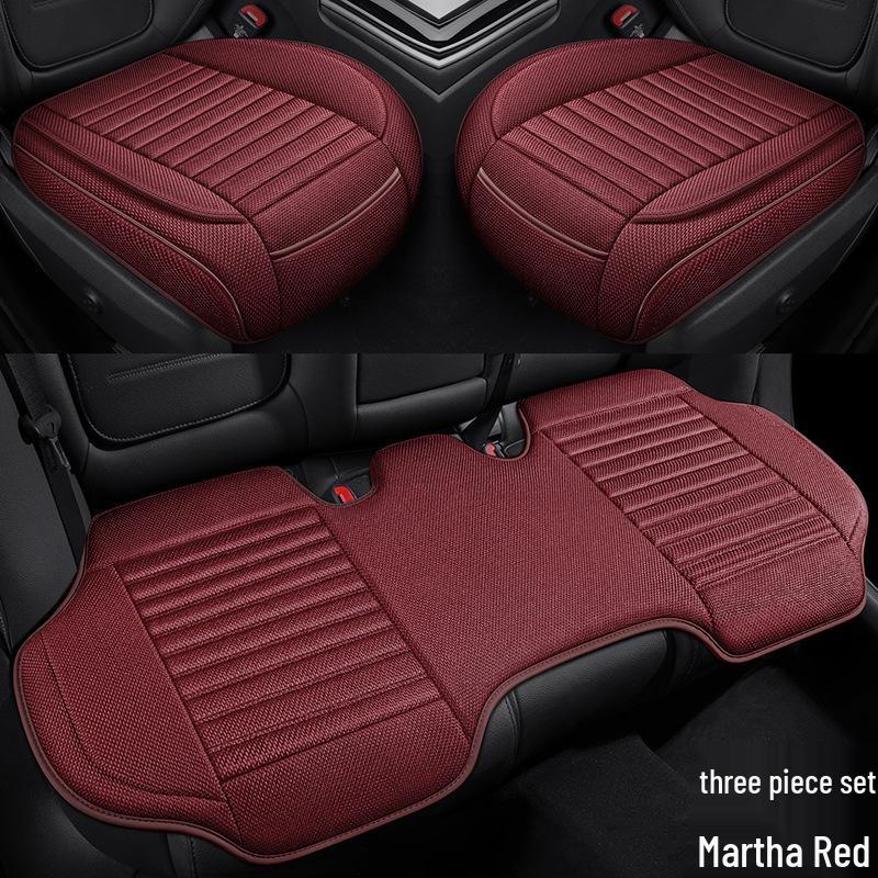 All-Season Cotton & Linen Car Seat Cushion for Sedans, SUVs, Off-Road Vehicles & Trucks - Model YM3