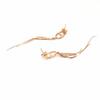 Pure Purple Gold Small Fresh Long Fringed Pig Nose Rose Gold Plated Women'S Colored Gold Earrings
