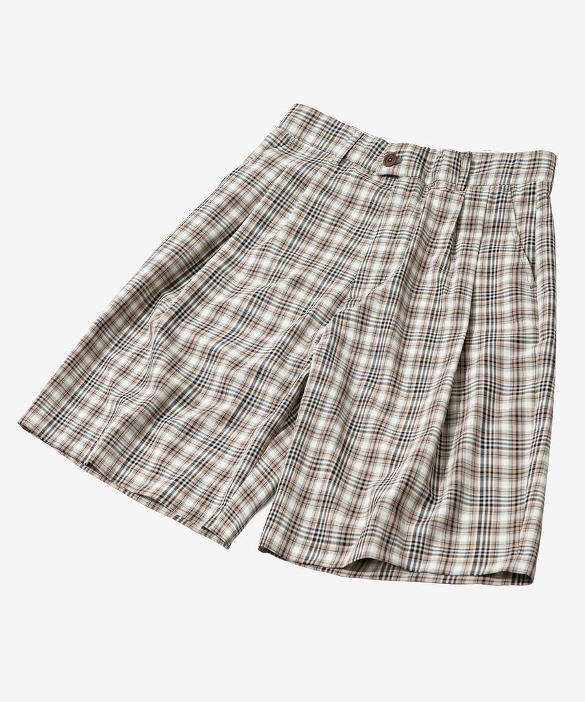 Sekeonmonollogeu Check Bermuda Pants [Beige]_Sept042Beige