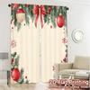 2pcs,Curtains Christmas Ornaments Red Bow Watercolor (2) Modern Contemporary Curtains Versatile Polyester Fabric Curtains