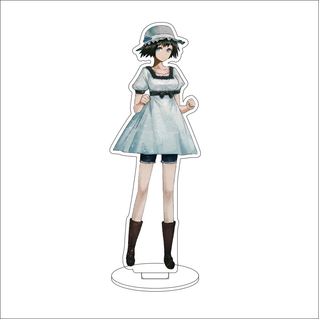 16CM Anime Steins Gate Cosplay Acrylic Stand Ornaments Shiina Mayuri Okabe Rintarou Makise Kurisu Figure Stand Halloween Gifts