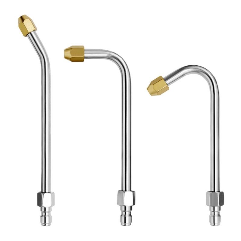 3Pack Pressure Washer Extension Wands Curveds Extension Rod 1/4Inch QuickConnects Washer Elbow Rod Water Kit