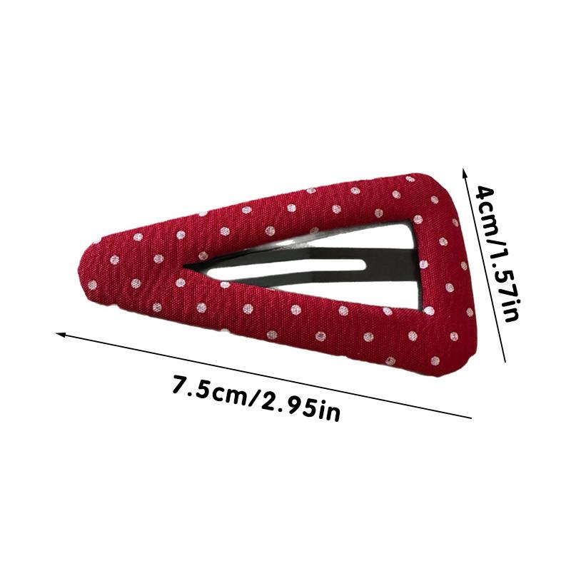 Korean Style Polka Dot Triangle Hair Clip Women's Fashionable and Simple BB Clip Hair Accessories