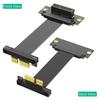 Double 90 Degree PCIe 5.0 Risers Cable with Fast speed 64Gb/s Bandwidth for Flexible GPU Networking Card Installation in 1U 2U Chassis