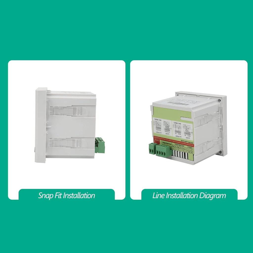 3 Phasen Spannungsmesser AC 450V, DTM-AV96 Digitales Voltmeter 1999 LED-Anzeigefeld Programmierbarer Spannungs-Strom-Frequenz-Tester