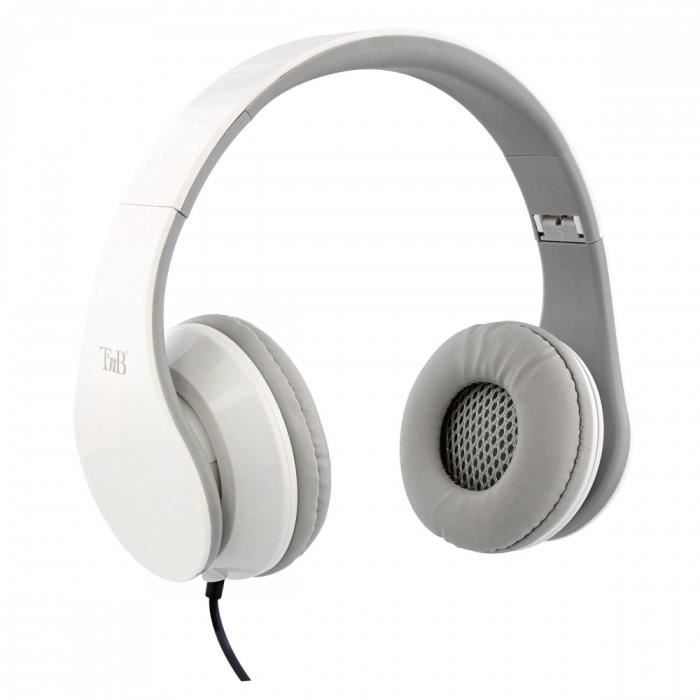 Casque stéréo - tnb - stream - pliable - sur-oreille - blanc