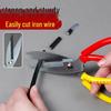 Stainless Steel Rustproof Household Scissors: Sharp Industrial Fabric and Paper Cutting Shears for Kitchen and Sewing, Big Head Design.