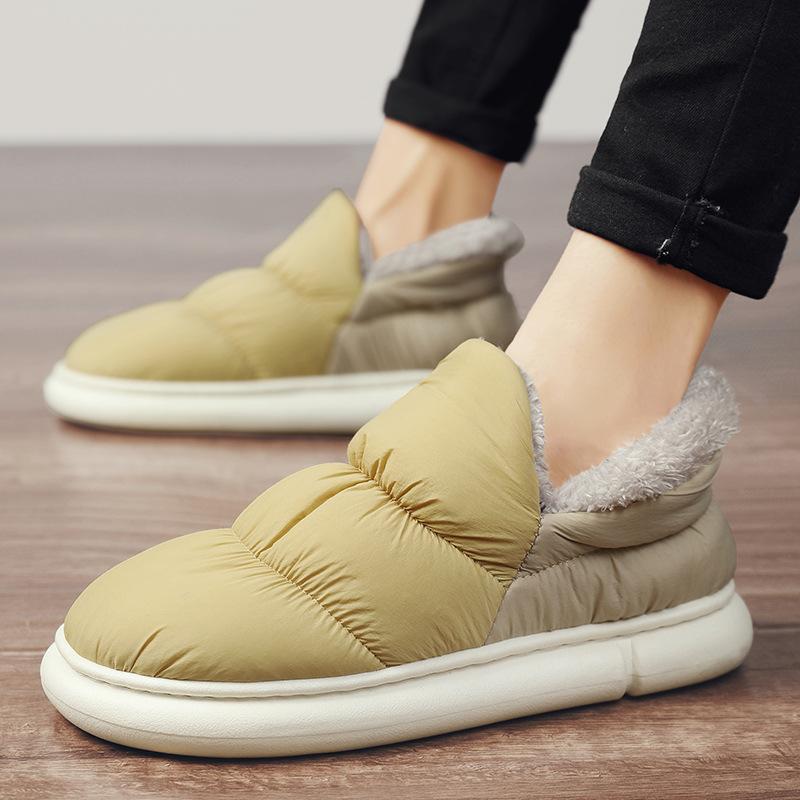 Buty śniegowe buty rodzic-dziecko zimowe aksamitne ocieplane ciepłe wodoodporne futro zintegrowane puchowe buty chlebakowe dla pary 2024