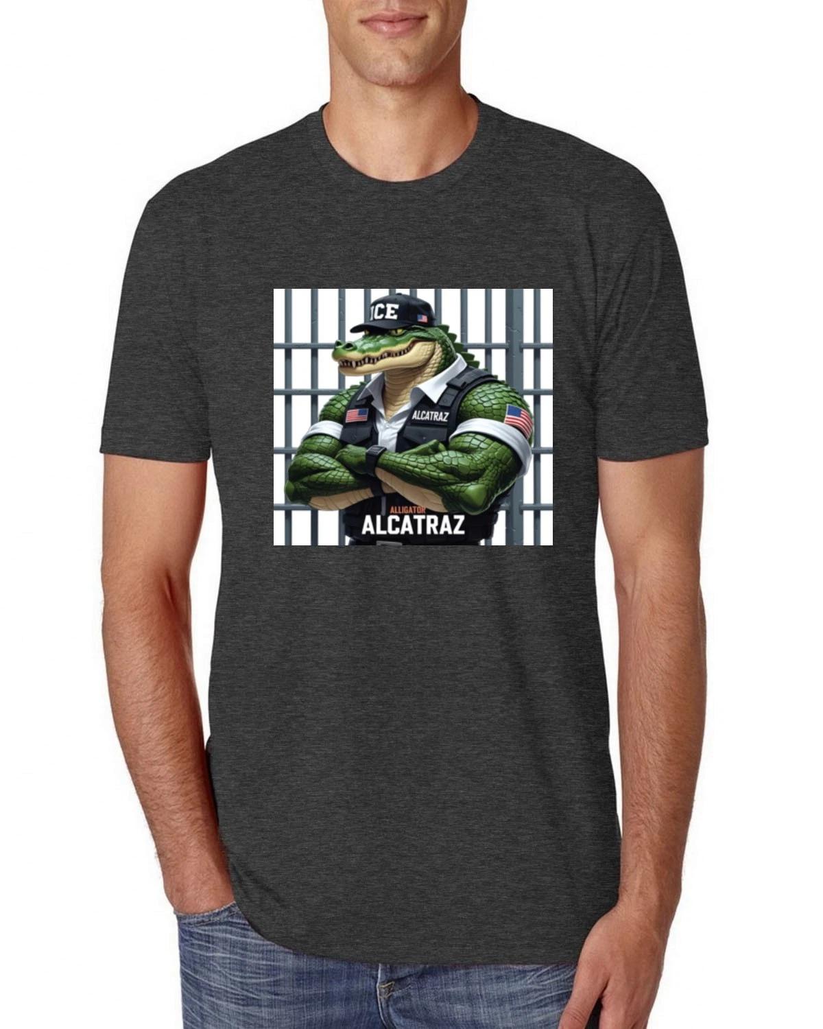 Alligator Alcatraz Everglades Florida Prison Officer Mens Premium T- Shirt L