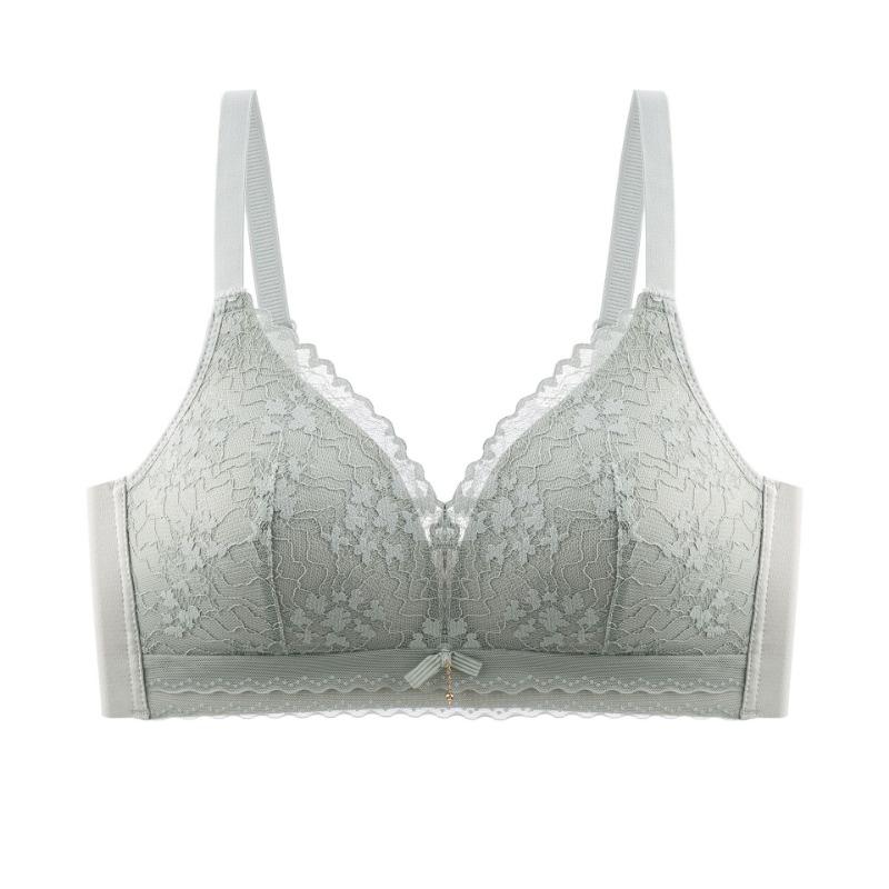 Women Seamless Wireless Push Up Comfortable Gathering Side Collection Thin Cup Bra