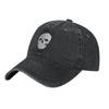Vintage Cat Skull Horror Skull Baseball Caps for Men Women Distressed Cotton Snapback Cap Activities Adjustable Fit Cap