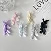 Celebrity Style Bowknot Ribbon Hair Clip with Wispy Bangs and Side Clips