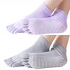 Copeflap Yoga Pilates Set of 2 and Light Women's Five-Toe Socks, Socks, Non-Slip, (Gray Purple)