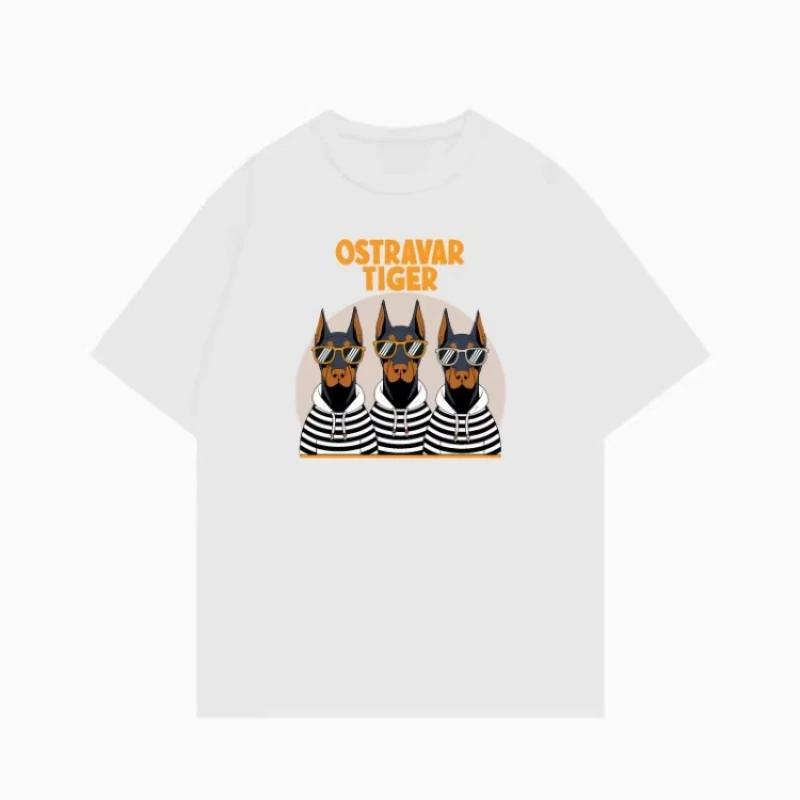 2025 Tiger Onitsuka Home Tiger Tide Brand Ins American Letterprinteds and Unisexs Half Sleeve Loose Short Sleeve Tshirt