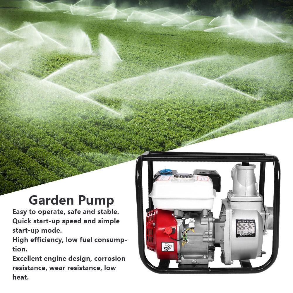 Pompă de Transfer Apă pe Benzină 3 inch 6.5 CP 8m pentru Irigare Grădină Curățare Piscină