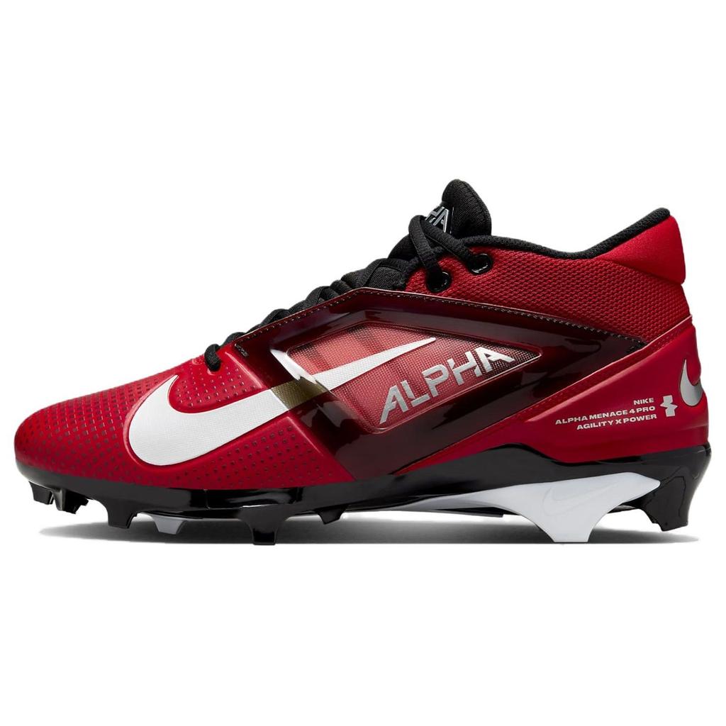 Nike Alpha Menace 4 Pro University Red White Men Sneakers Metallic-Silver Team-Red FD7037-600