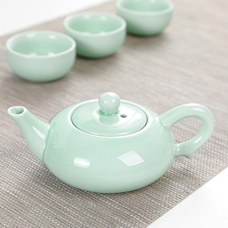 Kung Fu Tea Set Celadon Carp Set Portable