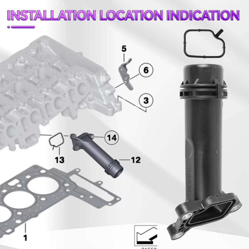 Kühlmittelstutzen Wasserrohr Schlauchrohrverbinder Passend für BMW 1 2 3 4 5 6 7er Reihe X1 X3 X4 X5 X6 Mini R55 bis R61 11127810707