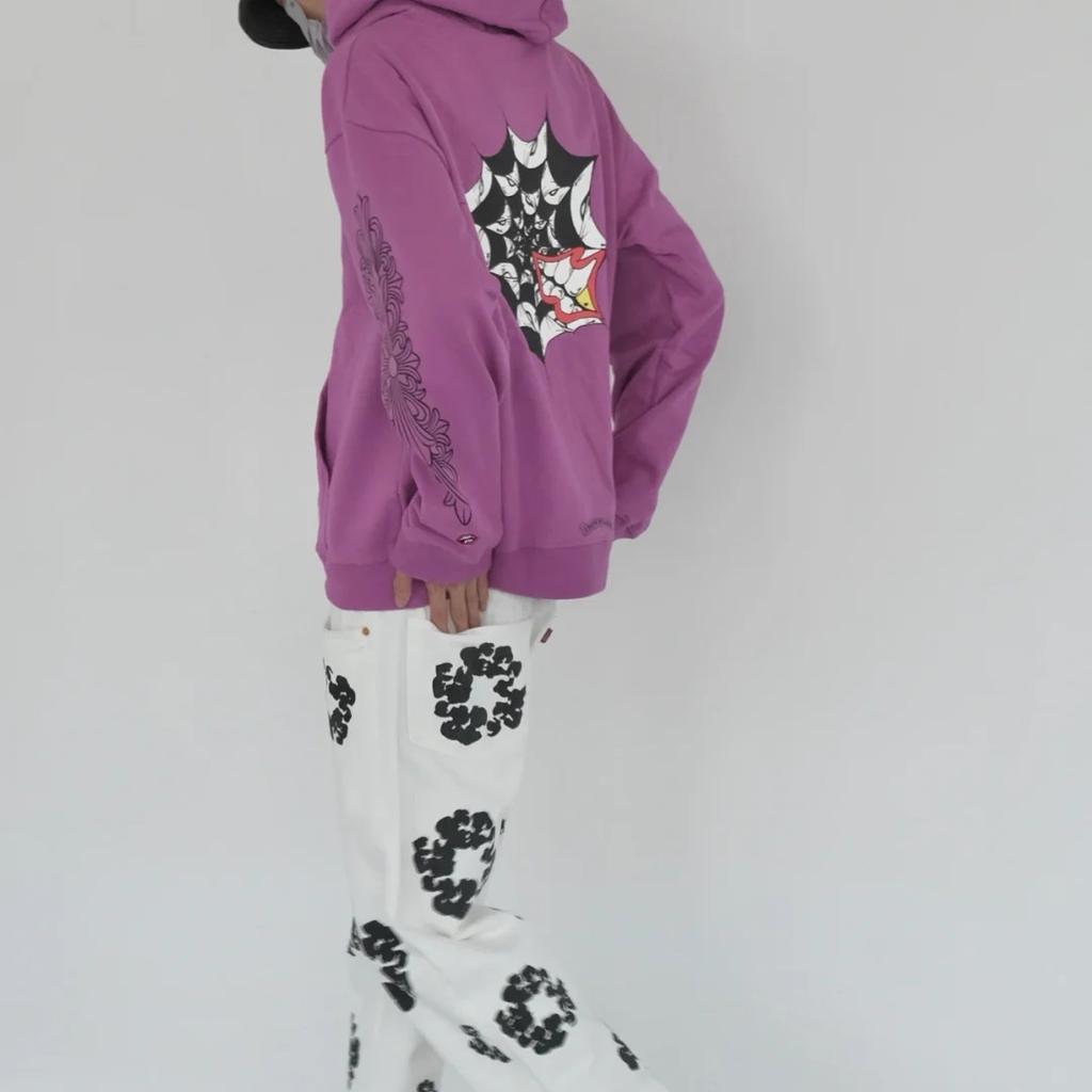 8395 CHROME HEARTS 2025 New Spring and Autumn Plus-size Thin Style Classic Style Logo Hooded Sweatshirt for Couples