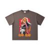 260 GSM Double Yarn 32 Count 100% Cotton Bleach V8 Matsumoto Print Unisex Heavy Cotton T Shirt