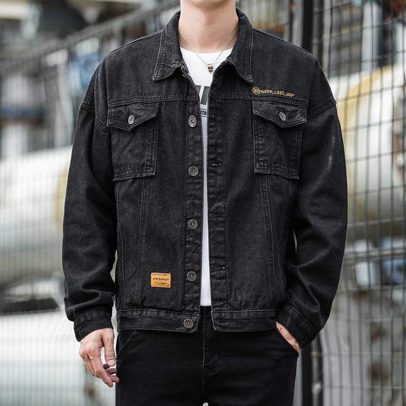 Denim Jacket Men's Spring and Autumn New Korean Version Loose Tooling Jacket Youth Casual Versatile Top