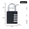 In-Stock Black Zinc Alloy Digital Combination Padlock: Sturdy, Anti-Theft, Safe for Gym and Luggage.