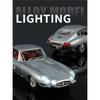 1/24 Jaguar E-Type Diecast Metallmodellauto mit Sound & Licht Perfekte Heimdekoration Schreibtisch-Display-Dekoration Feiertagsgeschenk