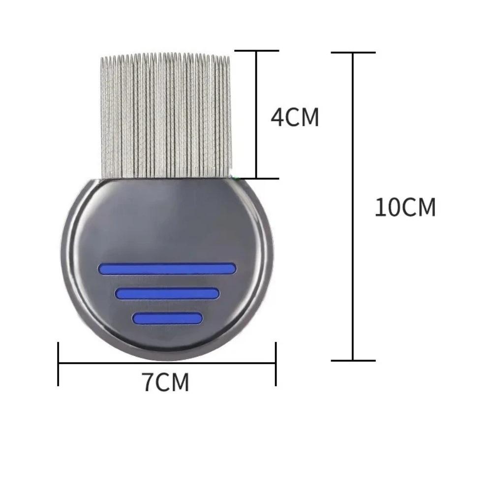 

Dense Lice Comb, Ultra Fine Teeth Powerful Head Lice Remover, For Pets & Children Hair Grooming, Durable Hair Care Cleaning Tool синій