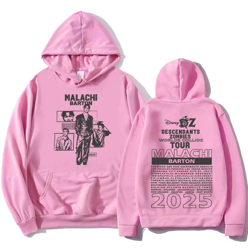 Actor Malachi Barton Hoodies Zombies Worlds Collide Tour 2025 Sweatshirts Fashion Unisex Streetwear Long Sleeve Women Pullovers