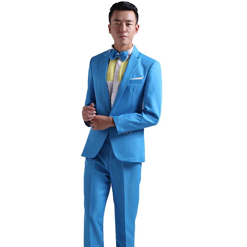 Men's Slim Fit Tuxedo Suit for Performances, Choir, Weddings, and Photo Shoots
