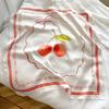 New fashion high-end silk scarf sunscreen women's printed square scarf versatile light luxury silk scarf hair accessories temperament scarf