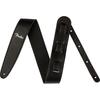 Fender USA Leather Strap Vegan Leather Strap, Black, 2.5