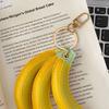 Cute Fashion PU Leather Pendant Simulation Fruit Key Ring Fruit Banana Keychain  Small Gift
