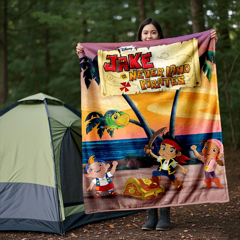 1pc, Jake and the Never Land Pirates Blanket Soft and Cozy Home Decor Gift for Family and Friend| Seasonal Universal