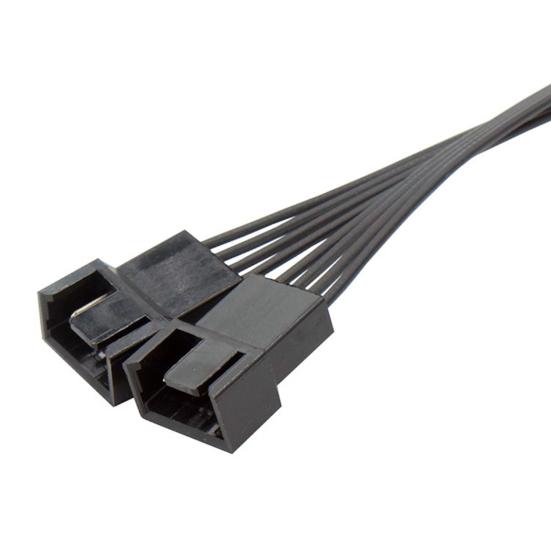 13.5cm PWM Fan Splitter Cable Professional Tinned Copper Wide Compatibility 1 to 2 4 Pin PWM Fan Extension Cable for Desktop