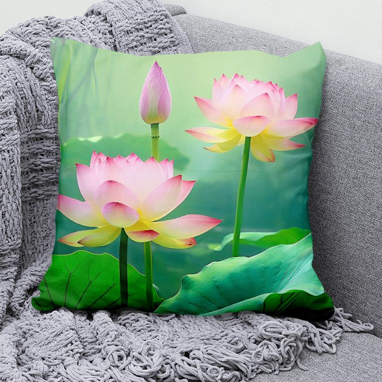 Lotus Teich Sofakissenbezug Schlafsaal Dekoration Büro Wohnzimmer Zuhause Kissenbezug