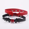 Halloween Devil Bat Wing Choker Necklace, Leather Bat Choker, Leather Collar Necklace for Women Halloween Cosplay