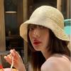 Women Hat Pure Handmade Woven Straw Breathable Summer Sunshade Hat UV Protection Seaside Vacation Fisherman Hat
