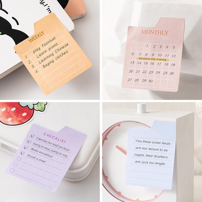 Multi-Functional Tearable Adhesive Notepad: Daily, Weekly, Monthly Planner Sticky Notes