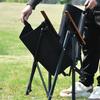 Fold-Flat Camp Chair Carbon Steel Frame Folding Camping for Sketching