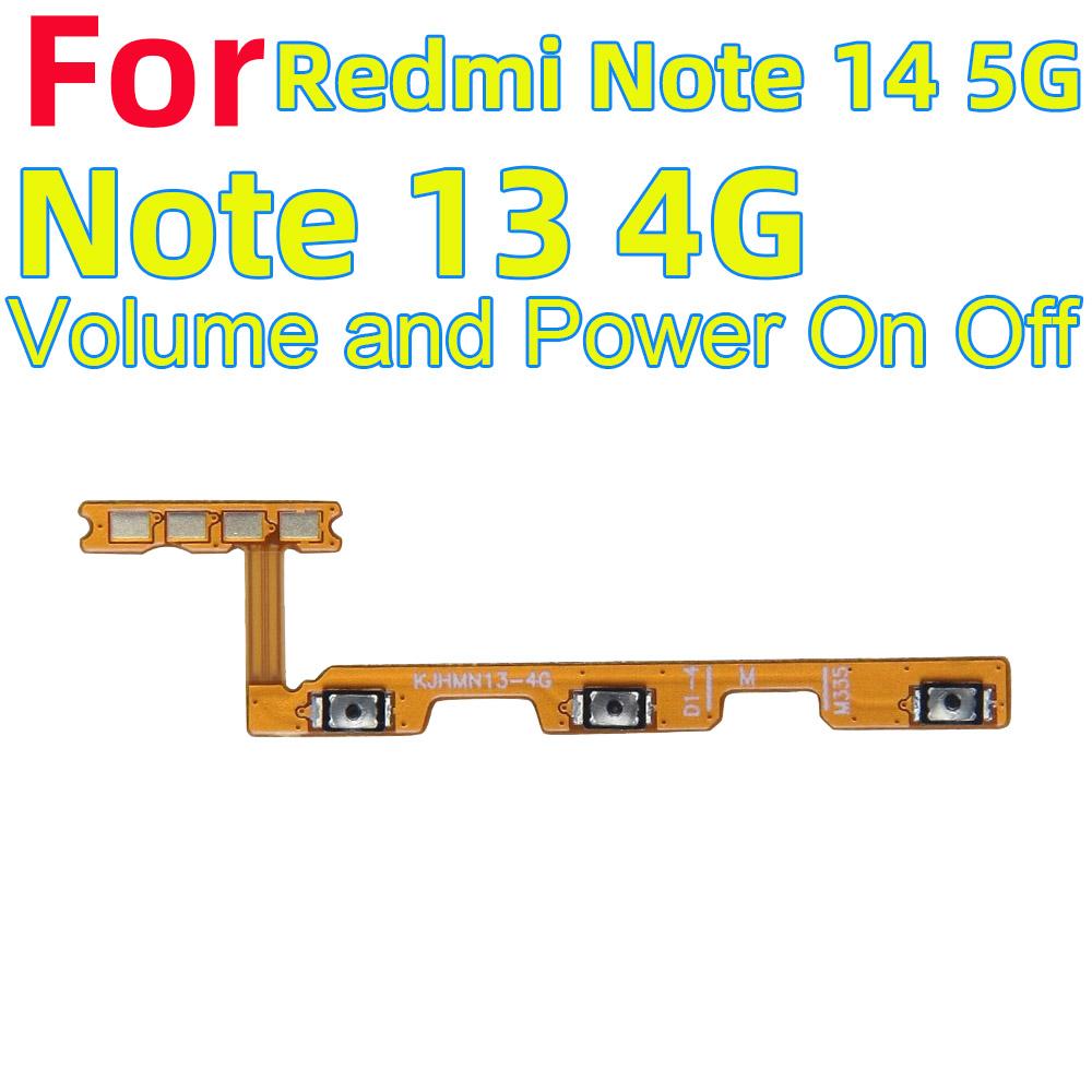 Power ON OFF Mute Switch Control Key Volume Button Flex Cable for Xiaomi Redmi Note 13 4G / Note 14 5G Power On Off Volume Power Volume
