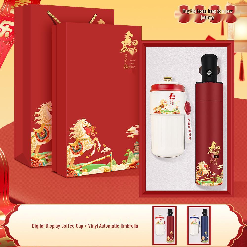 Year of the Horse Luxury Coffee Thermos Set – Ideal for Corporate Gifts, Events, and Client Appreciation