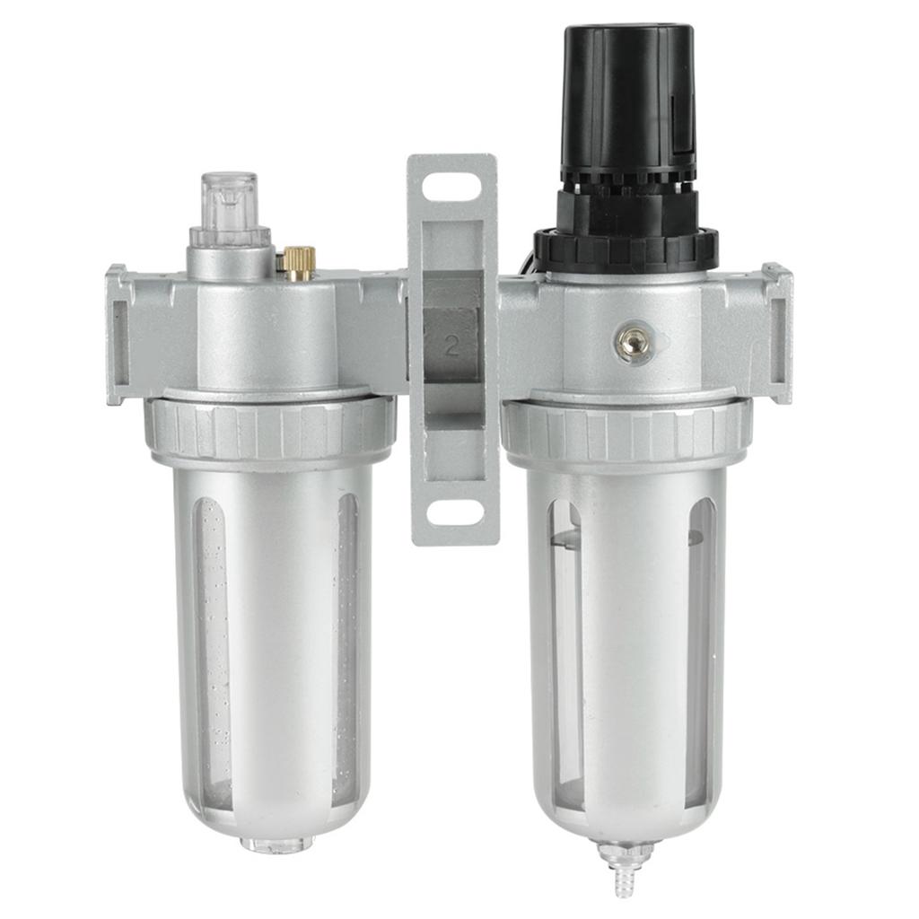 Kit di Strumenti Filtro Manometro Separatore Olio Acqua Regolatore per Compressore d'Aria 12"