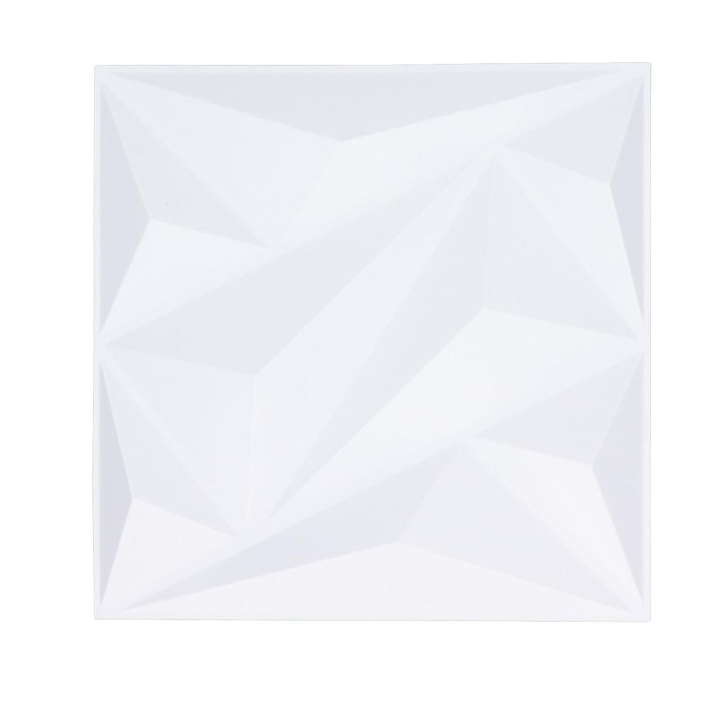 12 szt. Dekoracyjny panel ścienny 3D Matowa biel 300x300MM Teksturowane panele ścienne z PVC do sypialni na żywo