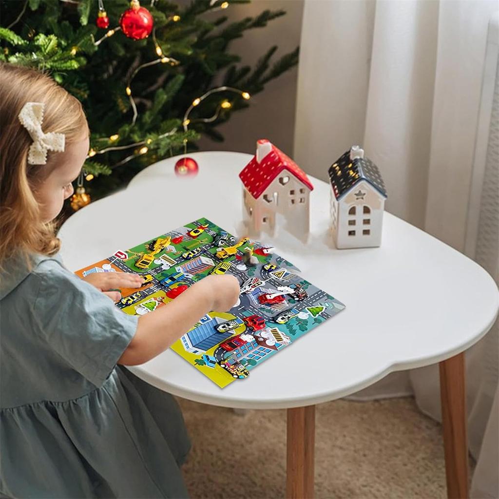 Car Toys Advent Calendar | Pack Toy Car Advent Calendar | Countdown Advent Calendar With Map | Holiday Toys For Kids