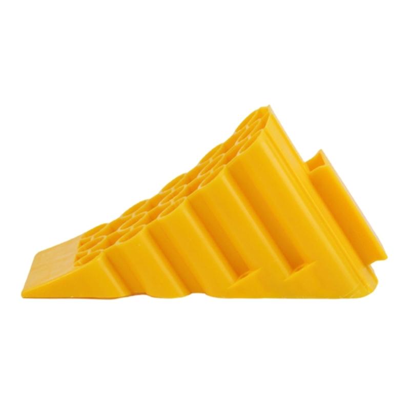 Reinforced Wheel Stopper For Secure Vehicle Parking Nonslip Base Design Wheel Chocks Garage Space Optimization