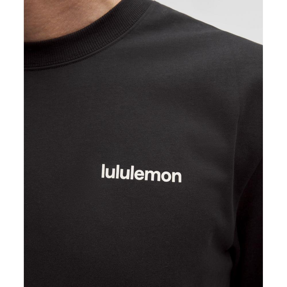 Lululemon HeavyweighT CoTTon Jersey T shirT  Wordmark Black