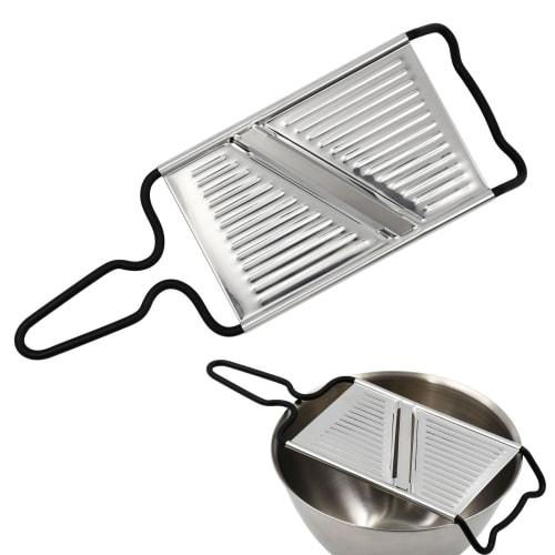 

[Цубамэ-Сандзё] Двусторонний слайсер из нержавеющей стали, Сделано в Японии, Матовый черный, от Mura no Kajiya x Prince Industries, Можно мыть в посудомоечной машине, Фторполимер