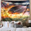 Flaming Football In Action Printed Tapestry, Wall Hanging,Livingroom, dormitory, Large Wall Decor, Fabric Decor Fan Birthday Gifts